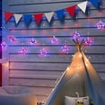 thumbnail image 6 of Red White Blue Star Lights,Five Pointed Star Flag String Lights Independence Day Star Shaped Decorative Lights for Decorations, 6 of 7