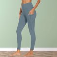 thumbnail image 4 of ZOIGHDA Leggings with Pockets for Women Belly Control Workout Sports Yoga Athletic Leggings for Women(Gray,XX-Large), 4 of 9