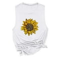 thumbnail image 2 of UPPADA Summer Tops for Women Womens Tank Tops Summer Dressy Shirts Sleeveless Round Neck Vest Diasy Printed Slim Cami Tops Basic Casual Blouses Best On, 2 of 6