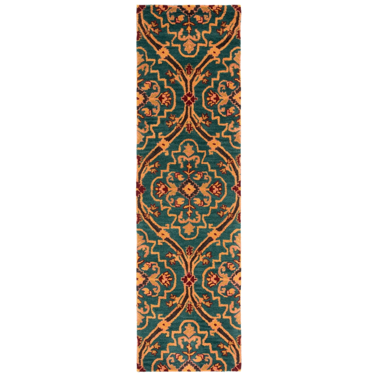 SAFAVIEH Heritage Tana Floral Area Rug, Green/Orange, 3' x 5'