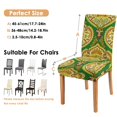 thumbnail image 6 of Colorful Bohemian Paisley Dining Chair Covers 4 Pack Vintage Floral Ethnic Retro Pattern Washable Polyester Stretch Slipcovers Removable Protector for Classic Home, 6 of 7