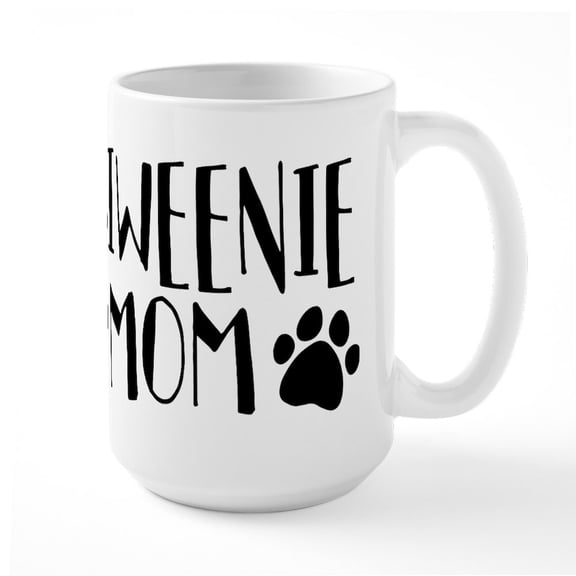 CafePress - Chiweenie Mom - 15 oz Ceramic Large White Novelty Mug