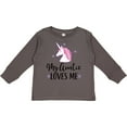 thumbnail image 3 of Inktastic My Auntie Loves Me Unicorn Girls Long Sleeve Toddler T-Shirt, 3 of 5