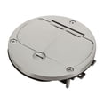 thumbnail image 5 of Enerlites 975503-S 4'' Nickel Plated Brass Hinged Floor Box Cover, 20A Duplex Tamper-Weather Resistant Receptacle, Silver, 5 of 5