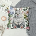 thumbnail image 2 of Nawypu Easter Pillow Covers Rabbit Flower Egg Wreath Pillow Cases Happy Easter Spring Farmhouse Decoration Flower Colorful Cute Cushion Pillows for Home Sofa Couch Living Room Office, 2 of 5