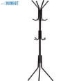 thumbnail image 4 of Perchero de Pie de 1.7 m con Árbol de Ropa, Ganchos para Sombreros y Abrigos, Soporte para Paraguas con Base Resistente, de Metal, Ideal para Entrada o Dormitorio, Color Negro, 4 of 8