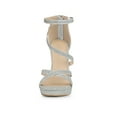 thumbnail image 6 of BLISSFUL STEP Women Glitter Platform Strappy Stiletto Heel Sandals, 6 of 6