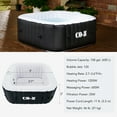 thumbnail image 6 of CO-Z 2-4 Person 5' Blow Up Hot Tub w 120 Air Jets Heater Cover Electric Pump Portable Pool Black, 6 of 9