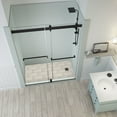 thumbnail image 5 of Aston SDR977EZ-CH-60-10 76 x 60 x 4.5 in. Rivage Frameless Double-Bypass Sliding Shower Door, Chrome, 5 of 7