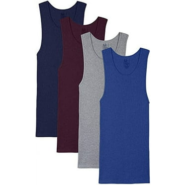 Fruit of the Loom Men's A-Shirt (Pack of 4), Assorted, X-Large
