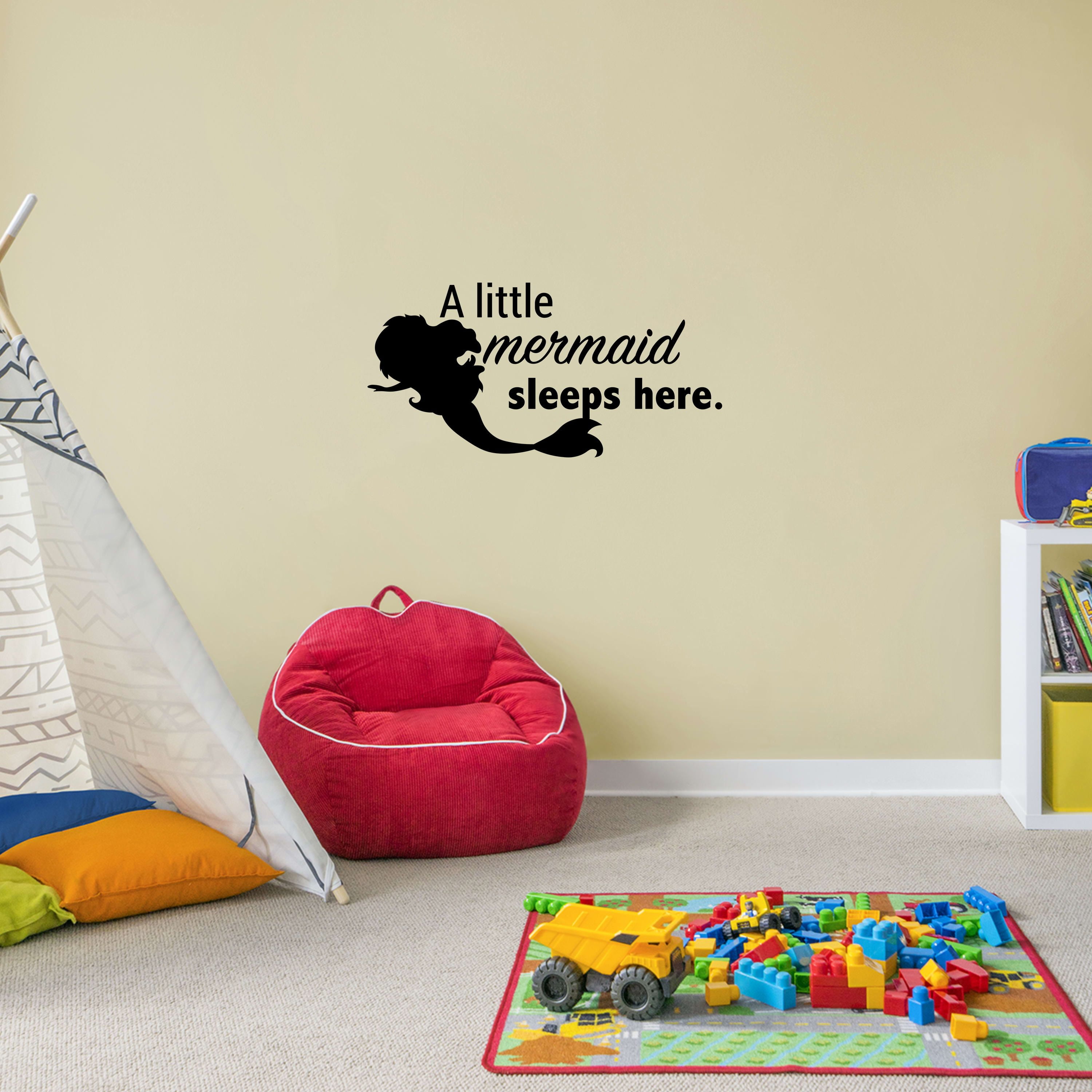 Little Mermaid Sleeps Here Baby Children Family Quote Quotes Wall