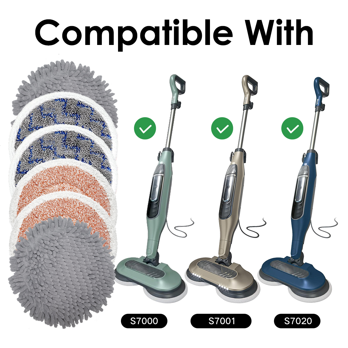 Revitalize Your Floors With All-in-one Cleaning Mop Pads - Compatible With  Shark S7000amz S7001 S6002eu T2 Steam Mop! - Temu