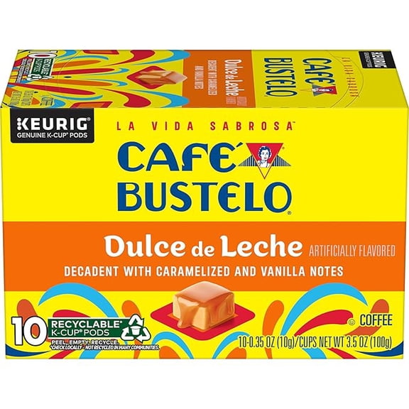 Pack of 1 Café Bustelo Dulce de Leche 10 Count K-Cup