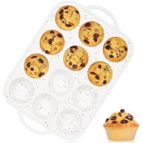 LQQBOX 1 PCS Silicone Muffin Pan, Regular Size 14.76 Inch Cupcake Pan with Handle 12 Cups Nonstick Muffin Tray for Baking BPA Free