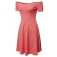 thumbnail image 2 of FashionOutfit Women's Solid Cap Sleeves or Off-Shoulder Sheath Princess Dress, 2 of 3