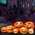 thumbnail image 2 of Pumpkin Halloween Inflatables 10FT Long Pumpkin LED Blow Up Terror, 2 of 8