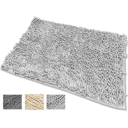 Goldsun Non Slip Bath Mat Microfiber Chenille Bathroom Rugs Carpet Shower Super Soft Size 24x16