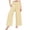 Yellow, variant on Palazzo Pants for Girls Gingham Striped Culottes Flowy High Elastic Waist Wide Leg Casual Pants with Pockets Wine 6-7 Years