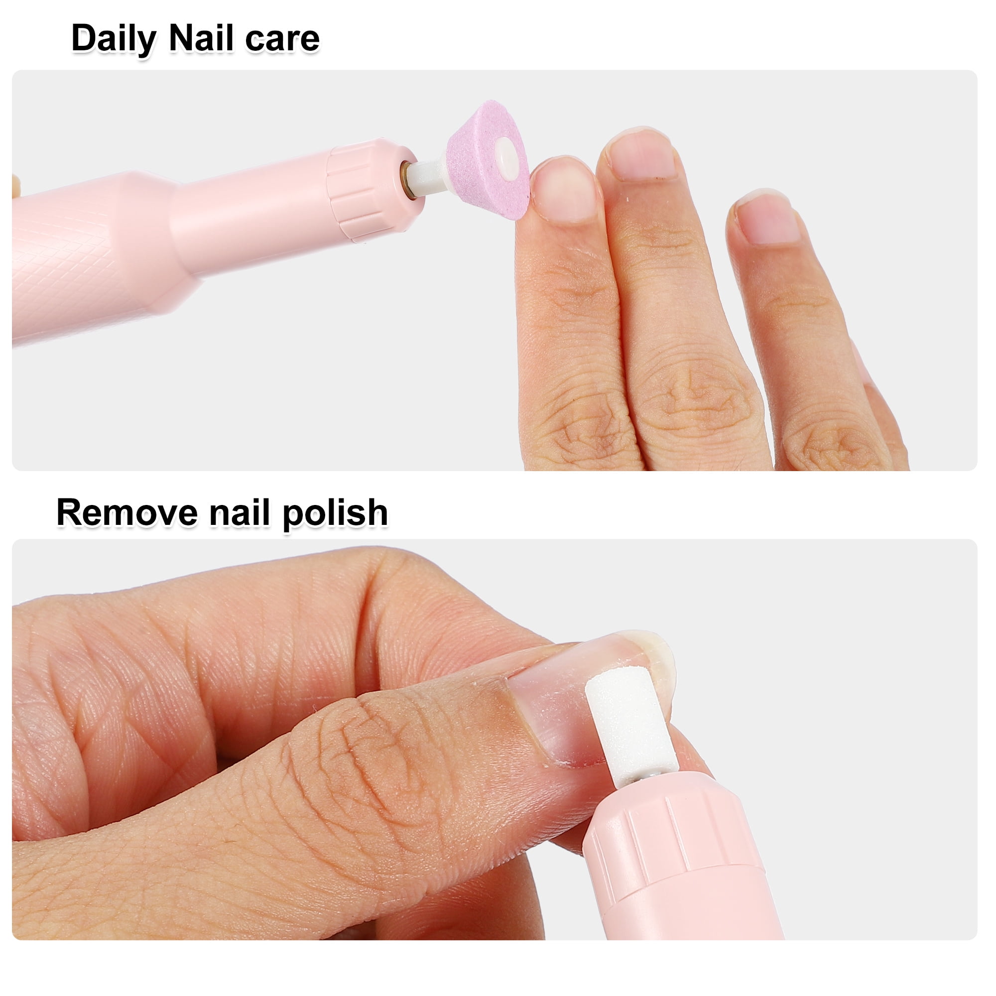 Electric Nail File Set Nail Drill Machine Pedicure Set Nails Care Kit for Home Salons Use ABS Black