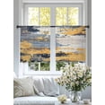 thumbnail image 4 of Abstract Art Sheer Curtains 45 Inches Long 2 Panels Retro Watercolor Yellow Blue Wash Light Filtering Semi Sheer Window Curtains Drapes for Bedroom Living Room 52"x45", 4 of 7