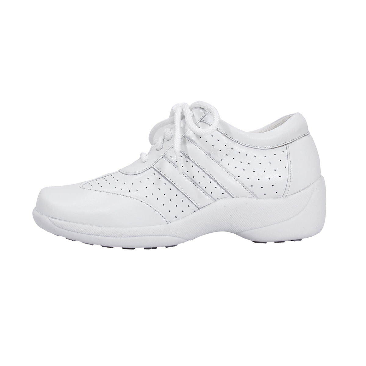 24 HOUR COMFORT Donna Wide Width Comfort Shoe For Work and Casual Attire WHITE 6.5