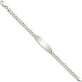 thumbnail image 2 of Sterling Silver Curb Link Id Bracelet (8.5 X 6) Made In Italy qid181-8.5, 2 of 5