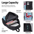 thumbnail image 4 of Easygdp Red Funny Crab on Blue Stripe Mochila para Niños y Niñas con Set de Caja de Almuerzo y Estuche para Lápices 3 en 1, Mochila Escolar Estampada para Adolescentes, 4 of 7