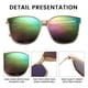 thumbnail image 3 of Gafas de Sol Polarizadas Grandes DUCO W016 para Mujeres con Marco Dorado, 3 of 5