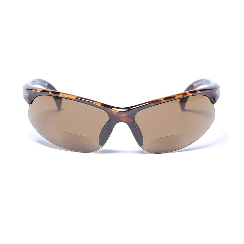 "The Allstars" 3 Pair Assortment of Bifocal Sport Wrap Reading Sunglasses for Men and Women - Brown/Red - 2.50