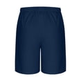 thumbnail image 5 of BXINGOHAI Mens Pajama Shorts Sleep Shorts Soft Comfy Breathable Lounge Pants with Pockets Blue,M, 5 of 5