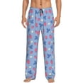 thumbnail image 2 of Goofa Strawberry And Flowers Printed Soft Pajama Pants for Men, Wide Leg Comfy Casual Lounge Yoga Pants-Small, 2 of 9
