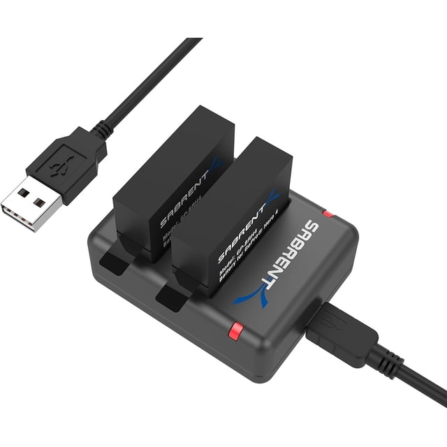 Set de baterías con cargador de batería dual para GoPro HERO4