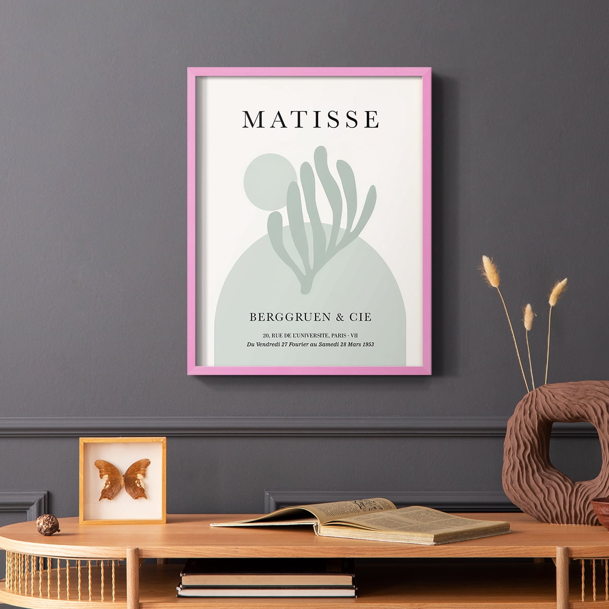 Matisse CLXXIV Framed Print in Pink Solid Wood 11 x 14 Framed Print