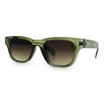 thumbnail image 5 of Gentlemans Cross Bone Dagger Emblem Horn Rim Plastic Retro Sunglasses Green - Brown, 5 of 8