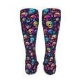 thumbnail image 6 of Kdxio mushroom Skull star Funny Silky Novelty Funky Long Knee High Socks Soft 3D Print Cosplay Crazy Stockings for Men Women, 6 of 8