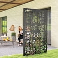 thumbnail image 2 of Outsunny 72" x 38" Metal Outdoor Privacy Screen, Black, 2 of 10