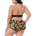 thumbnail image 4 of DARING DIVA Women's Plus Size 2 Pcs Swimsuits Halter Bathing Suit Sets L Black, 4 of 6