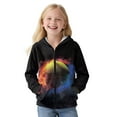 thumbnail image 2 of FKELYI Fire Softball Print Zip-Up Front Hoodie Kids Long Sleeve Sweatshirt Jacket for Boys Girls Cosy Fall Winter Clothes with Pockets 7-14 Years, XL, 2 of 6