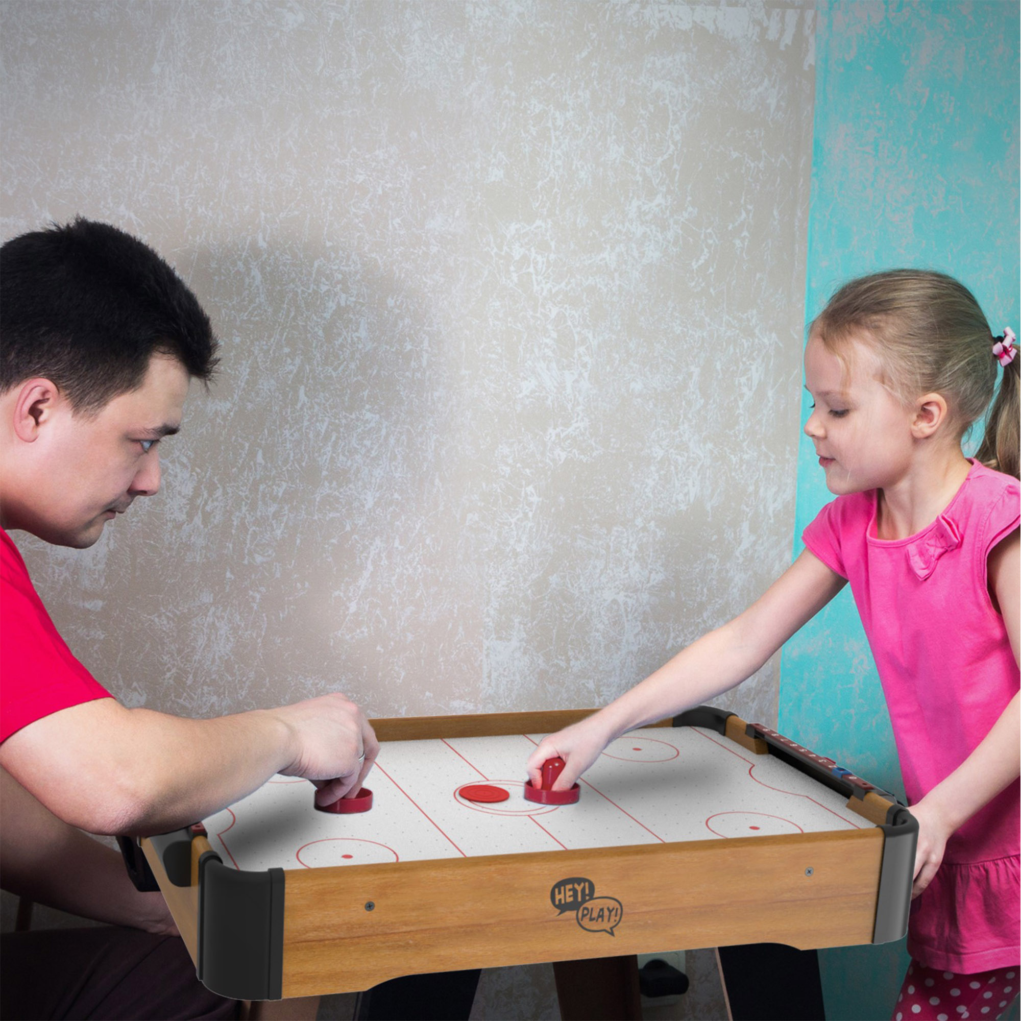 Hey Play Mini Tabletop Air Hockey Game Walmart Com Walmart Com