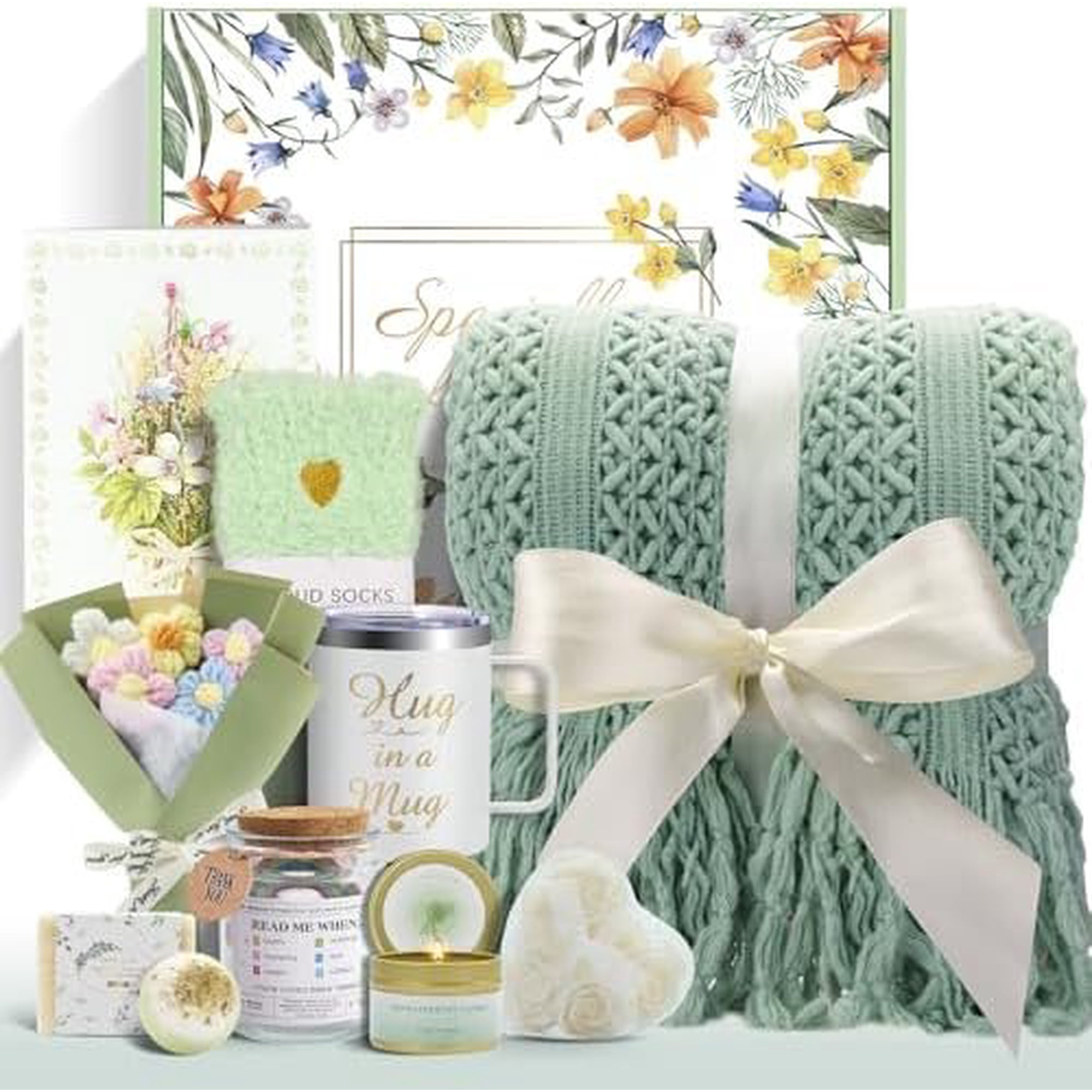 Mother s Day Baskets for Women 11 count Birthday Gifts for Women Self Care Baskets Thank You Sympathy Inspirational Friendship Gifts for Mom Grandma Wife Sister