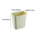 thumbnail image 3 of Modern Waste Bin Open-Top Design Easy-Clean Plastic Trash Can Versatile for Kitchen Bathroom Office Compact Space-Saving 10X10X6 Inches White Green Gray, 3 of 7