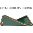 thumbnail image 6 of Case for iPhone7 Plus iPhone8 Plus, Soft Silicone Slim Case Electroplated Straight Edge Phone Case Shockproof Protective Case - Dark Green, 6 of 14