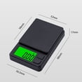thumbnail image 4 of Mini báscula Digital de bolsillo LCD gramo joyería de alimentos onzas granos 500g 0,01g 1000g 0,1g báscula negra, 4 of 5