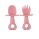 thumbnail image 1 of 2 unids Adorable Bebé Autoperante Capacitación Cucharas Tamaño Silicona Vajilla, 1 of 5