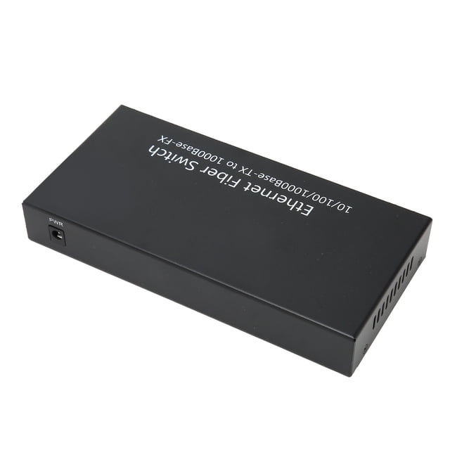 SFP Ethernet Fiber Switch, Up to 120km, 4 Optical Port, 2 Electrical Port, 10/100/1000M Ethernet Fiber Transceiver, with LED Indicators, Plug and Play, Metal
