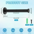 thumbnail image 2 of Uxcell 2 Pcs Stainless Steel Bathroom Towel Hooks, 6x0.7 Inch Heavy Duty Robe Coat Hooks Round Wall Mounted Hook with Screws for Bedroom Kitchen Closet Cabinet, Black, 2 of 7