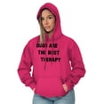 thumbnail image 3 of Dogs Are Best Therapy Funny Pet Joke Hoodie Sweatshirt Women Men Brisco Brands S, 3 of 6