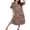 Brown Leopard Print, variant on Long Nightgown Womens Loose Sleep Dress V Neck Loungewear