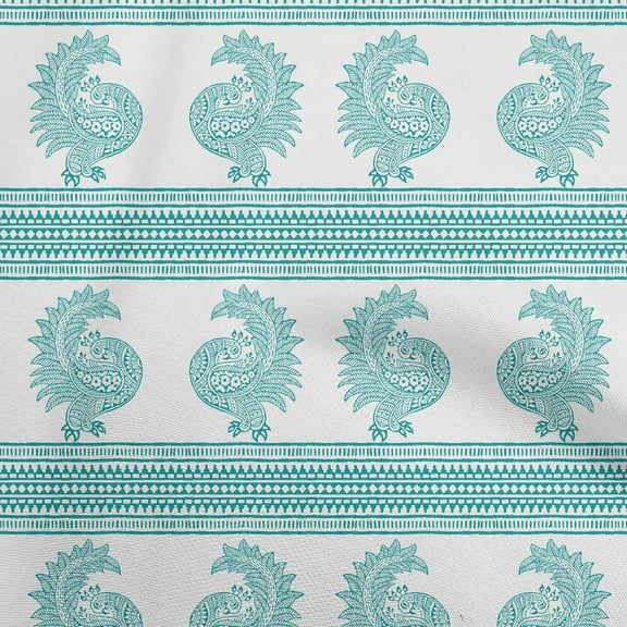 oneOone Polyester Spandex Teal Green Fabric Block Sewing Fabric By The Yard Printed Diy Clothing Sewing Supplies 56 Inch Wide-I8