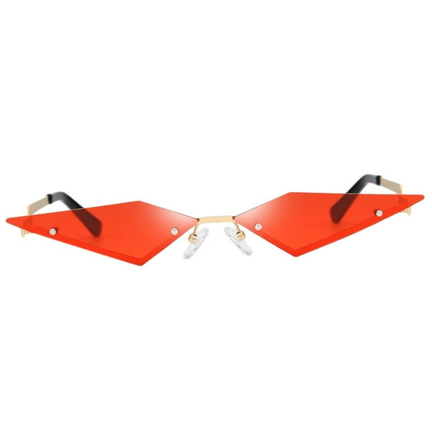 Gafas de Delgadas Punk para Hombre de Las Mujeres Gafas de Sol Sin Montura Gafas rojo Baoblaze Gafas de sol con lente de moda para mujer